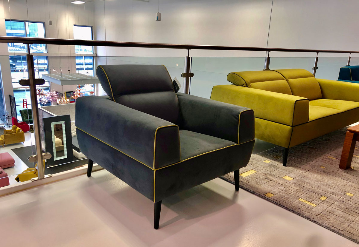 LIVING ROOM Stock Modern Armchair Oliver Furniture store in