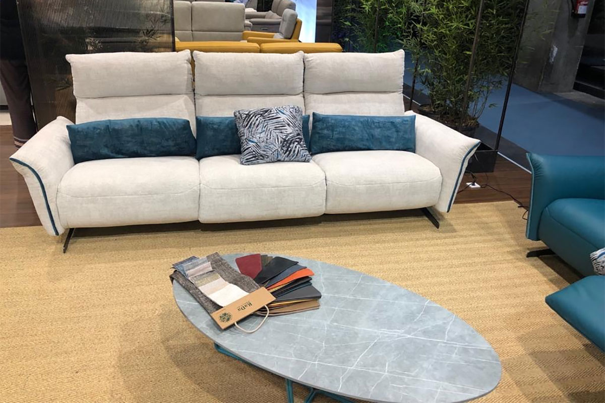 CLEARANCE Modern Sofa Silver 3 place Furniture store in Montreal