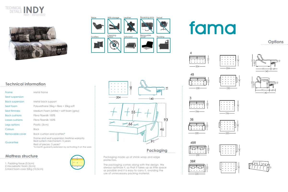 LIVING ROOM Sofa Beds Motorized Sofa Bed Indy Furniture store in Montreal