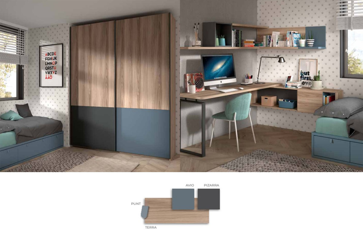 KIDS FURNITURE Teenage Beds F825 TEEN BEDROOM SET Furniture