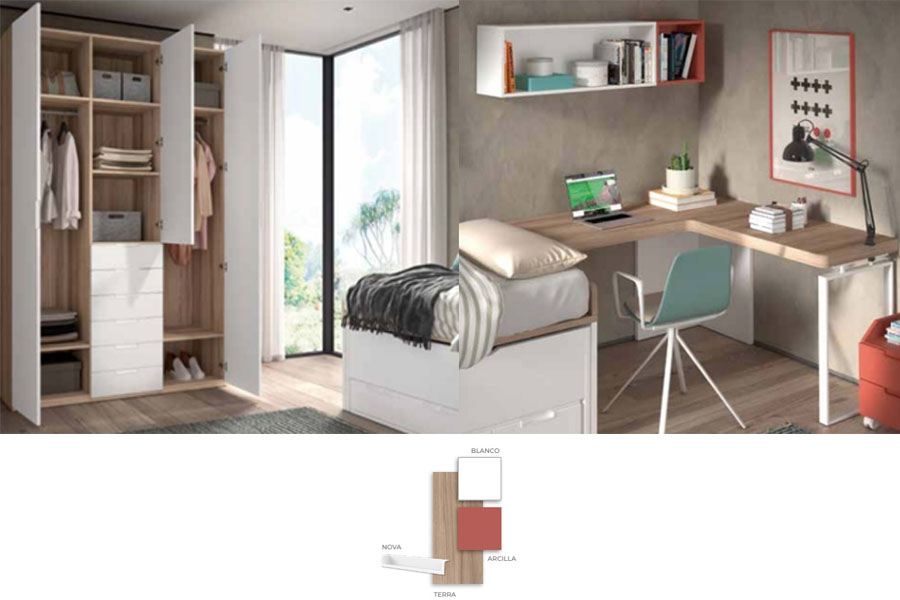 KIDS FURNITURE Teenage Beds F828 TEEN BEDROOM SET Furniture