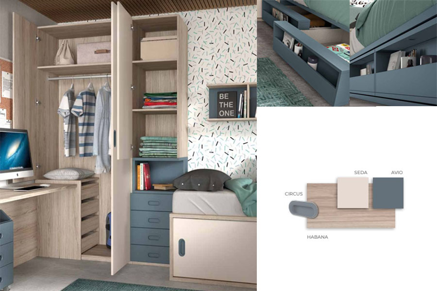 KIDS FURNITURE Teenage Beds F832 Teen Bedroom Set Furniture