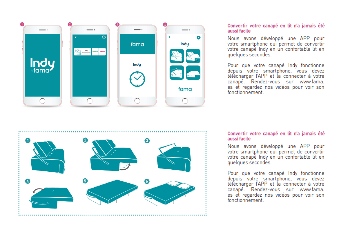 LIVING ROOM Sofa Beds Motorized Sofa Bed Indy Furniture store in Montreal