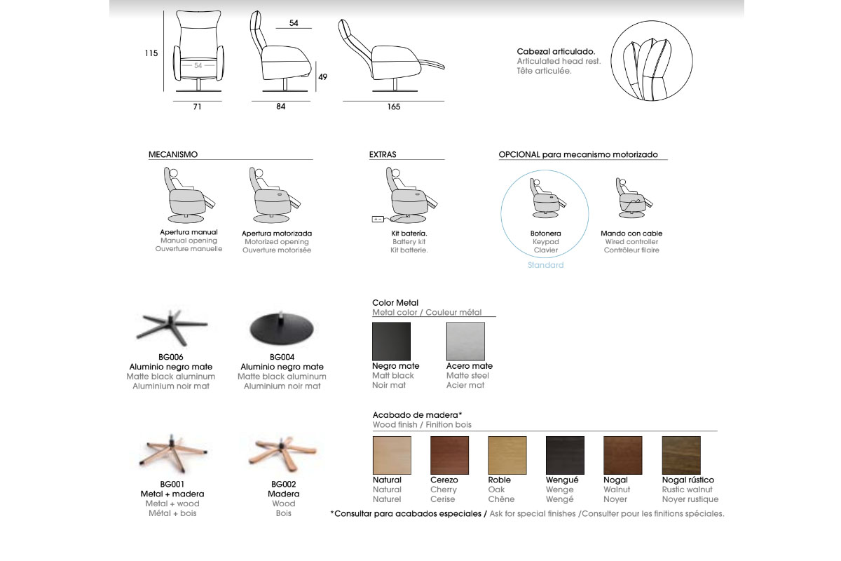 LIVING ROOM Accent Chairs & Recliners Modern Armchair Recliner