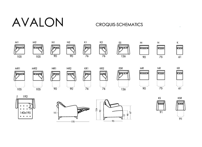 modern sofa Avalon